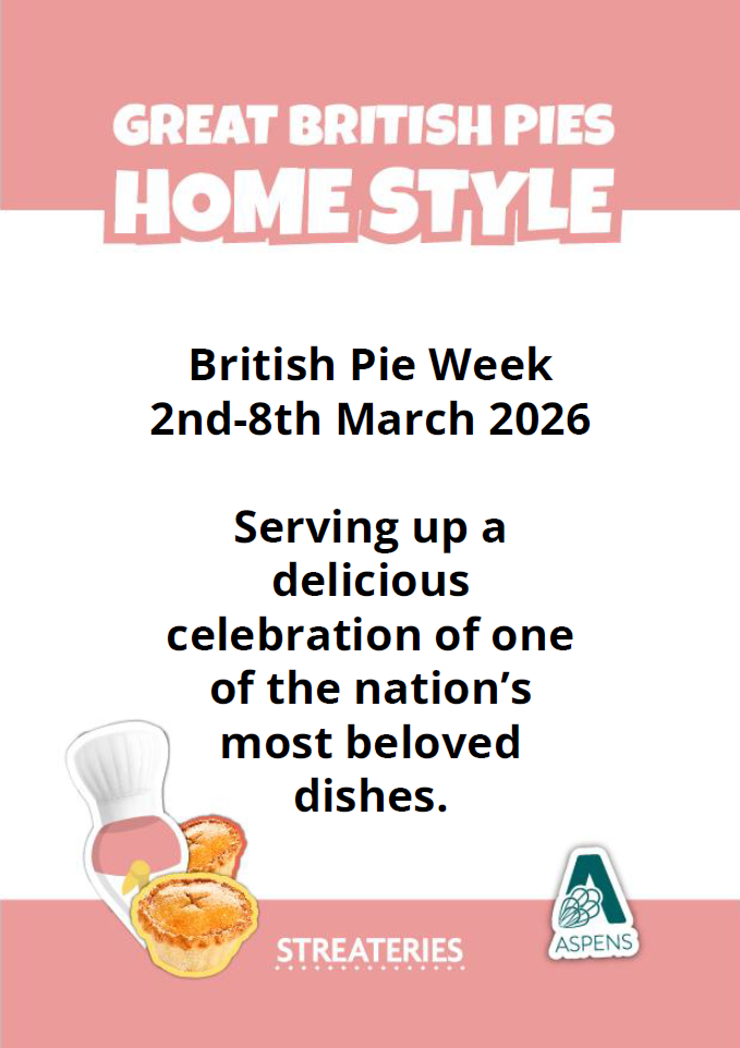 west park pie week menu March