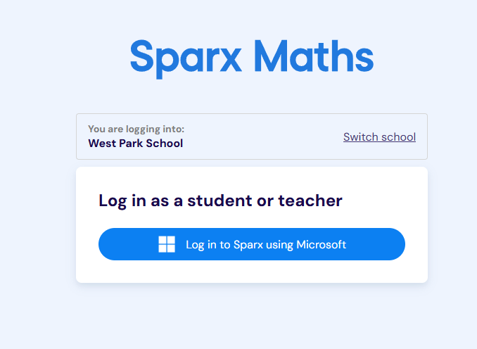 login to Sparx Maths